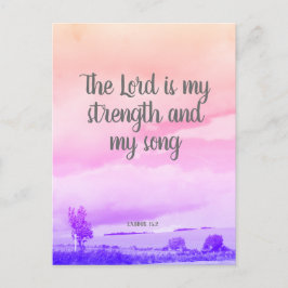 Cartão Postal O Senhor é a minha força, Cartaz Cristão