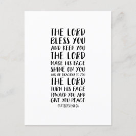 Cartão Postal O Senhor te Abençoe e te Guarde, Números 6:24-26