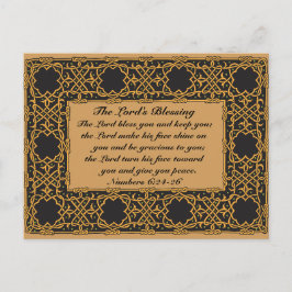 Cartão Postal O Senhor te Abençoe, Números 6:24, Desenho Celta
