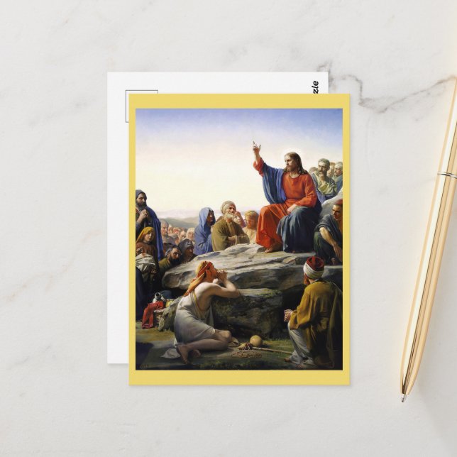 Cartão Postal O Sermão no Monte, Religioso (Frente/Verso In Situ)