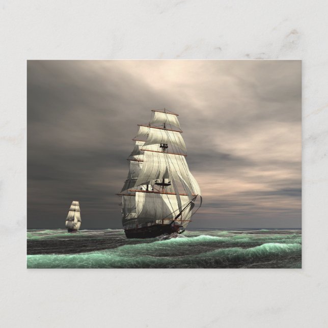 Cartão Postal O sol nas velas (Frente)