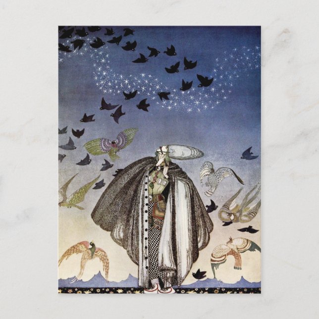 Cartão Postal O Soldado Assobiado e um Bando de Pássaros Veio (Frente)