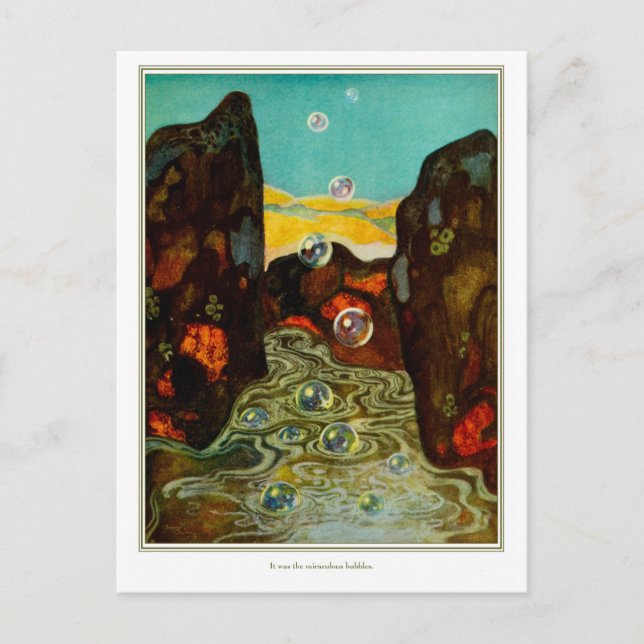 Cartão Postal O Sonhador dos Sonhos: Bolhas Miraculosas (Frente)