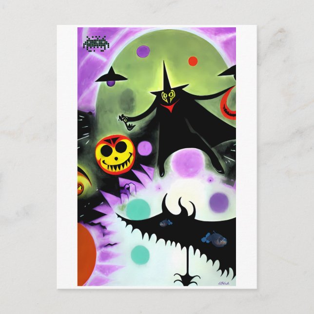Cartão Postal O Sonho de Halloween (Frente)