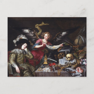 Cartão Postal O Sonho do Cavaleiro de Antonio de Pereda