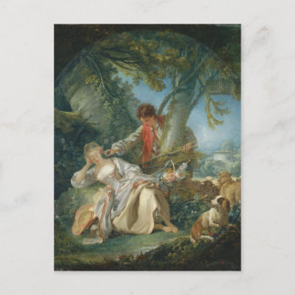 Cartão Postal O Sono Interrompido - François Boucher
