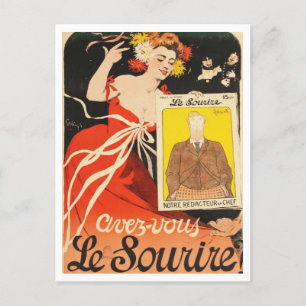 Cartão Postal O Sorriso 1900 França