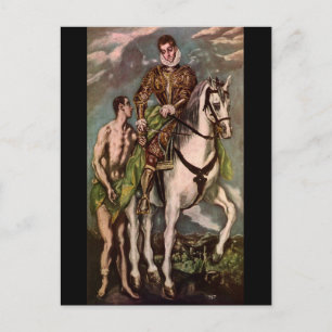 Cartão Postal O St Martin e o mendigo de El Greco, cerca de 1600