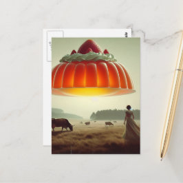 Cartão Postal O suor de laranja surreal na pastagem leiteira