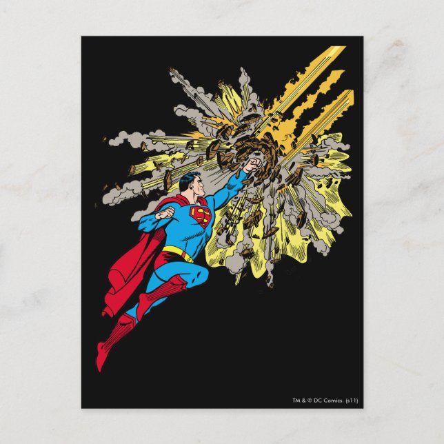 Cartão Postal O superman para um meteoro (Frente)