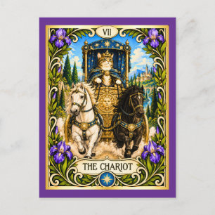 Cartão Postal O Tarot do Gato da Carruagem - Triunfo e Força de