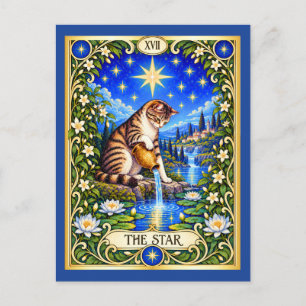 Cartão Postal O Tarot do Gato Estrela - Esperança e Renovação