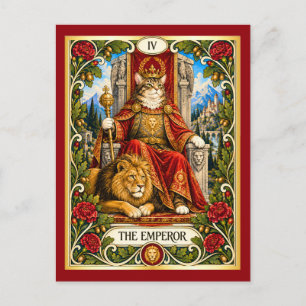Cartão Postal O Tarot do Gato Imperador - Autoridade e Ordem