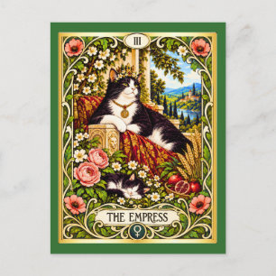 Cartão Postal O Tarot do Gato Imperatriz - Abundância e Graça