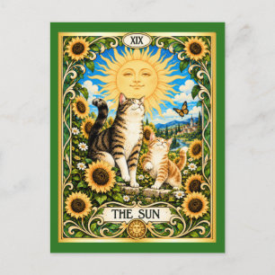 Cartão Postal O Tarot do Gato Sol - Alegria e Abundância