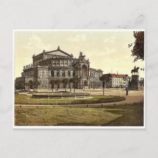 Cartão Postal O teatro Altstadt, Dresden, Saxónia, Alemanha