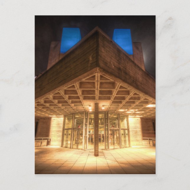 Cartão Postal O Teatro Nacional, o Southbank de Londres (Frente)