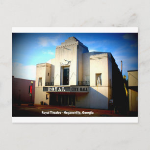 CARTÃO POSTAL O TEATRO REAL - HOGANSVILLE, GEÓRGIA