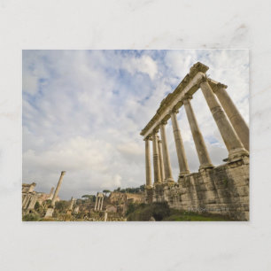 Cartão Postal O templo de Saturno é o mais antigo do Romano
