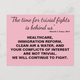 Cartão Postal O tempo para lutas triviais está acima da resistên