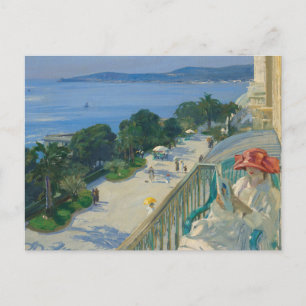 Cartão Postal O Terrace, Cap d'Ail   Sir John Lavery