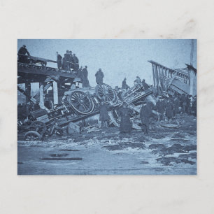 Cartão Postal O terrível acidente no rio Farmington, Cyan 2