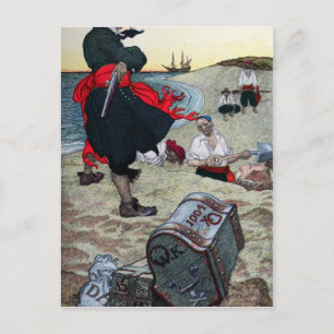 Cartão Postal O tesouro do pirata