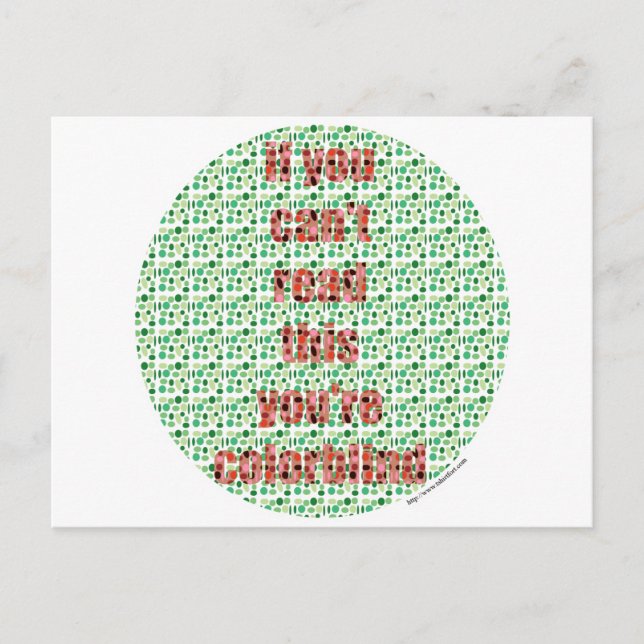 Cartão Postal O teste Colorcego (Frente)