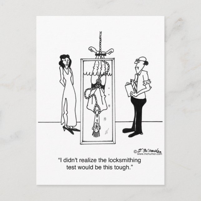 Cartão Postal O Teste De Artesanato É Duro (Frente)