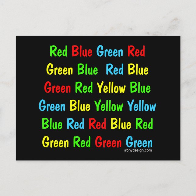 Cartão Postal O teste de furo (Frente)