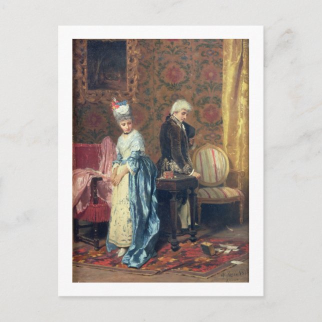 Cartão Postal O Tiff dos Amantes, 1872 (petróleo no painel) (Frente)