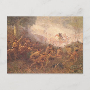 Cartão Postal O tiroteio do general Braddock