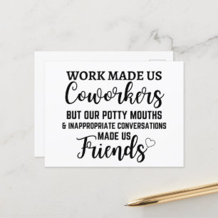 Cartão Postal O Trabalho Nos Fez Colaborar Mas Nossas Bocas