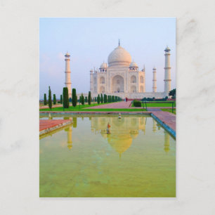 Cartão Postal O tranquilo e pacífico Taj Mahal famoso mundialmen