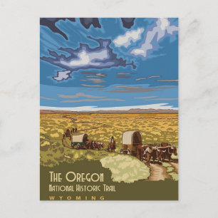 Cartão Postal O Trilho Histórico Nacional de Oregon Wyoming