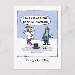 Cartão Postal O Último Dia de Frosty | Cartoon de Natal Engraçad