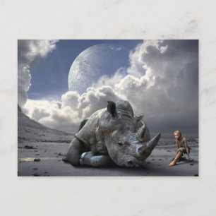 Cartão Postal O Último Do Rinoceronte Branco Norte