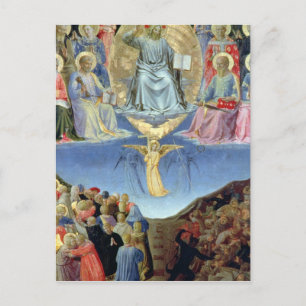 Cartão Postal O último julgamento, painel central de um triptyc