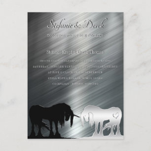 Cartão Postal O Unicórnio Místico (linhas metálicas)