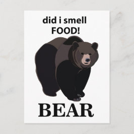 Cartão Postal O Urso Cheirava Um Urso Engraçado Da Comida
