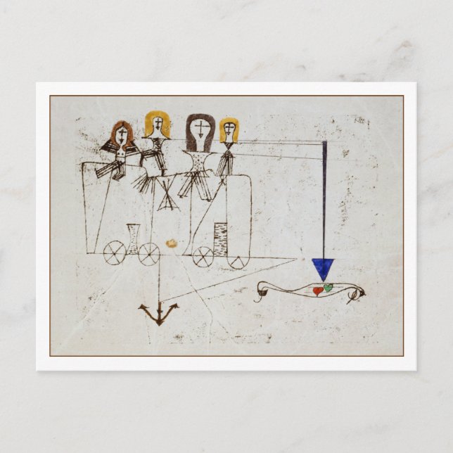 Cartão Postal O Vagão Virtude Paul Klee (Frente)