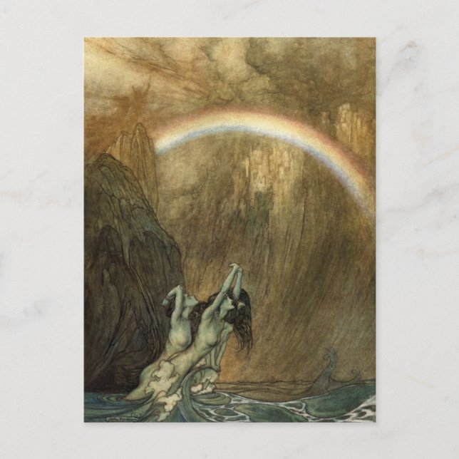 Cartão Postal O Valkyrie de Rackham (Frente)