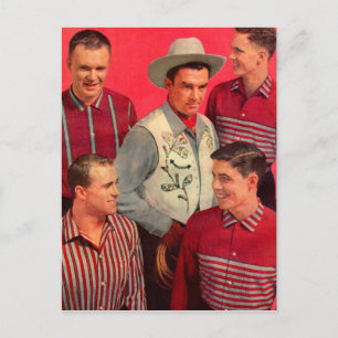 Cartão Postal O vaqueiro Paw e os seus rapazes dos anos 50