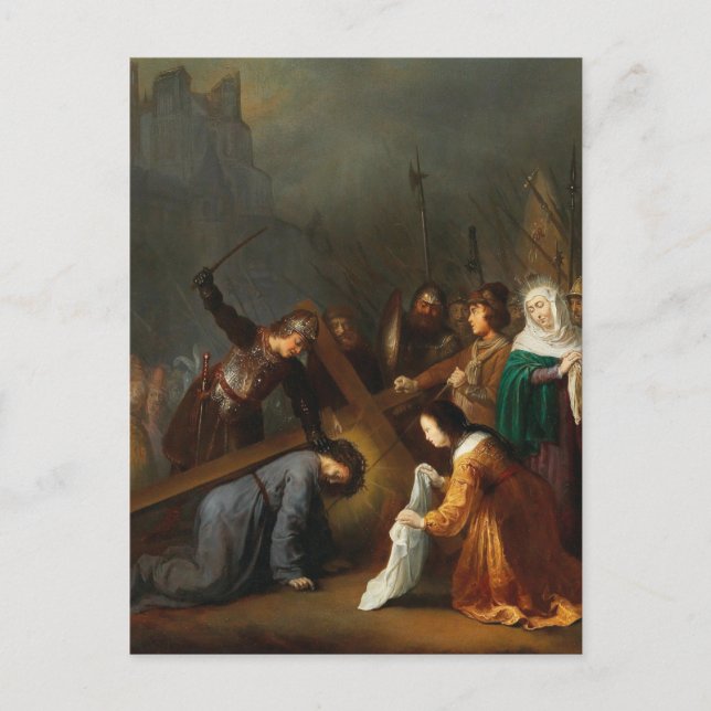 Cartão Postal O Véu das Ruas. Verônica por Dirck van Santvoort (Frente)