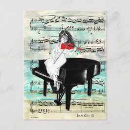 Cartão Postal O Violino Vermelho