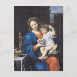 Cartão Postal O Virgin das uvas, 1640-50