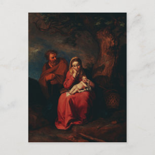 Cartão Postal O Vôo para o Egito por Abraham Bloemaert