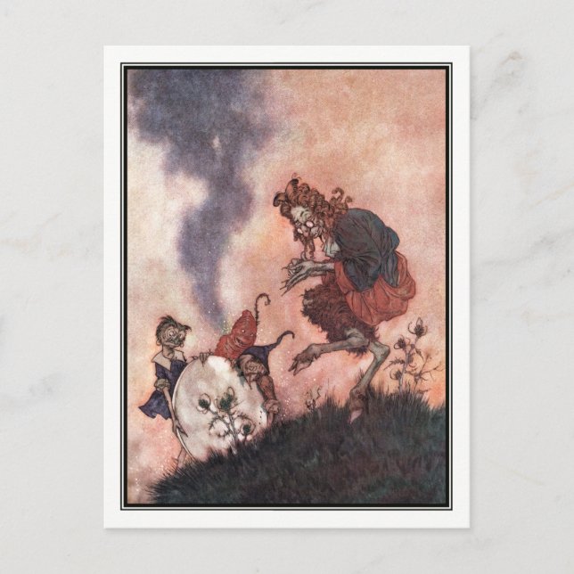 Cartão Postal O Wicked Hobgoblin por Edmund Dulac (Frente)