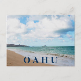 Cartão Postal Oahu Hawaii Ocean Waves & Beach