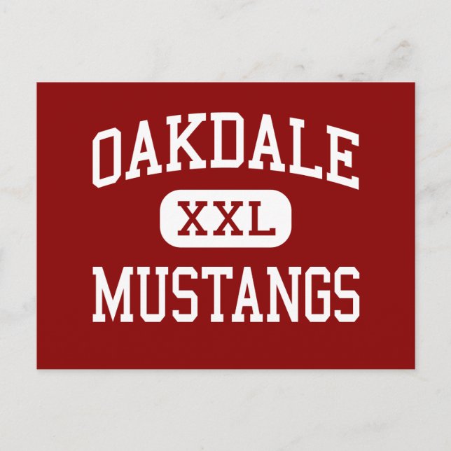 Cartão Postal Oakdale - Mustangs - High - Oakdale California (Frente)